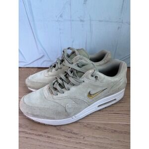 Nike Air Max 1 Jewel Men's Size 13 Neutral Olive Suede 918354-201